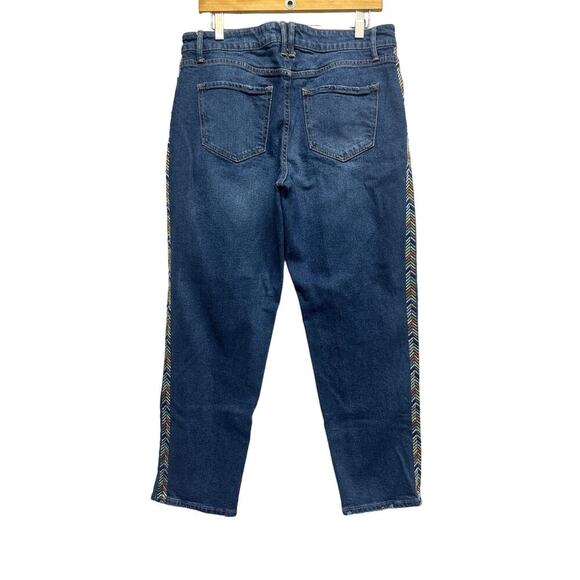 Knox Rose Women Cotton Spandex Jeans Distressed Embroidered Size 12 - Picture 9 of 13